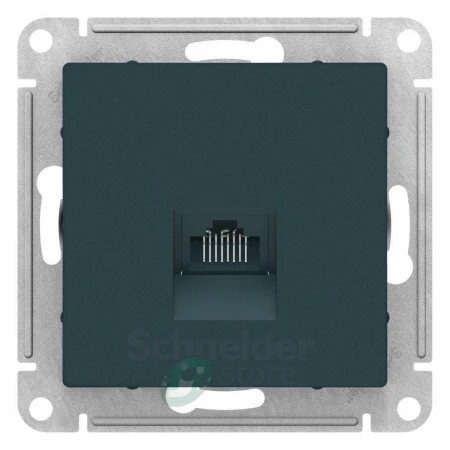 ATN000883 - ATLASDESIGN РОЗЕТКА компьютерная RJ45, кат. 5Е, механизм, ИЗУМРУД