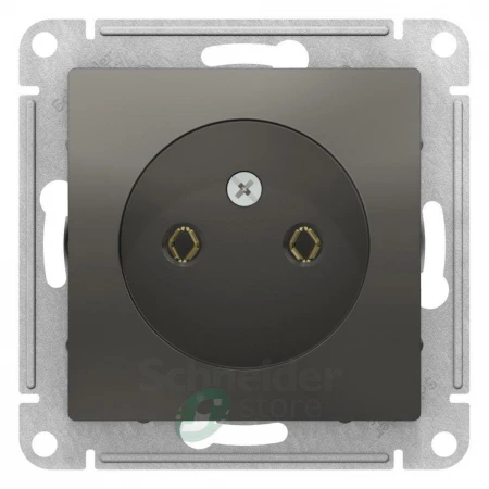 ATN000941 - ATLASDESIGN РОЗЕТКА без заземления без шторок, 16А, механизм, СТАЛЬ