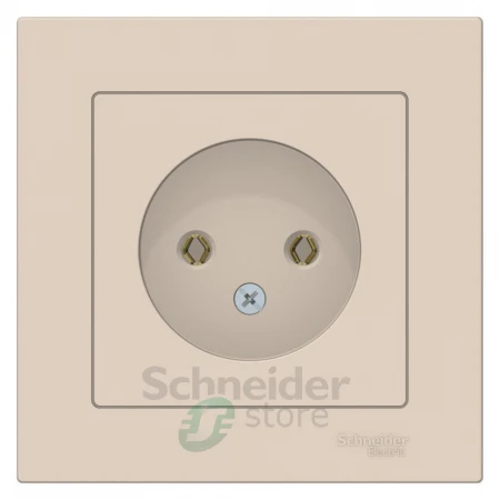 ATN000240 - ATLASDESIGN РОЗЕТКА без заземления, 16А, в сборе, БЕЖЕВЫЙ