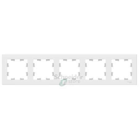 ATN000105 - ATLASDESIGN 5-постовая РАМКА, универсальная, БЕЛЫЙ