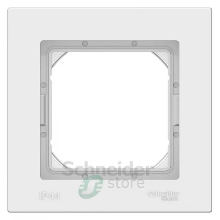 ATN440101 - ATLASDESIGN AQUA 1-постовая РАМКА IP44, БЕЛЫЙ