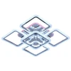 Светодиодная люстра 8075/4+1 CHR