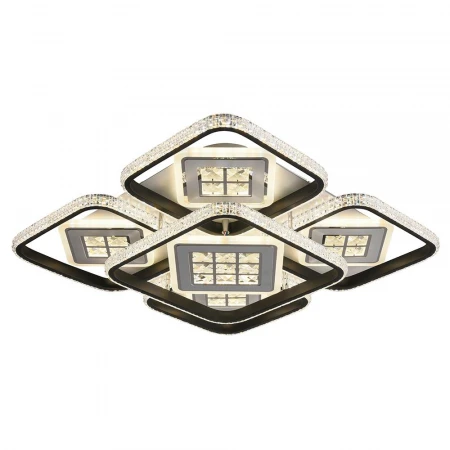 Светодиодная люстра 8051/4+1 WHT+BLK B