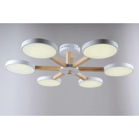 18026STD/6 WHITE+WOOD+WHITE (1) Люстра NW 