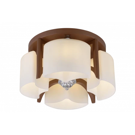 85652/4C BROWN+CHROME (1) Люстра 