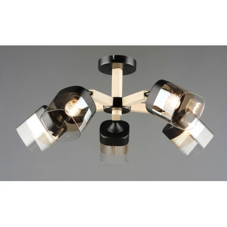 6941/5 BK+WOOD (1) Люстра RL 