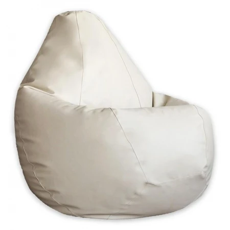 Кресло-мешок Кремовая ЭкоКожа L