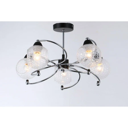 ФП-GH70026A/5 BK+CR (1) светильник потолочный [01091991] - Техно/Модерн люстры