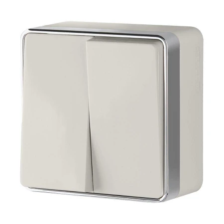 Выключатель  двухклавишный  Gallant слоновая кость