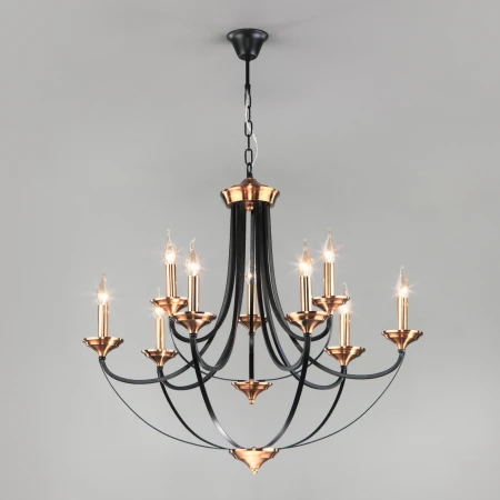 Подвесная люстра в стиле лофт Eurosvet 60098/9 черный