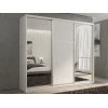 Шкафы-купе 3-х дверный Кааппи 3 белый бриллиант, зеркальный 