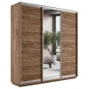Шкафы-купе 3-х дверный Экспресс Медиум трио зеркальный, крафт табачный 