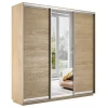 Шкафы-купе 3-х дверный Экспресс Медиум трио дуб сонома, зеркальный 