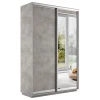 Шкафы-купе 2-х дверный Экспресс Медиум дуо бетон, зеркальный 
