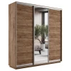 Шкафы-купе 3-х дверный Экспресс Медиум Трио зеркальный, крафт табачный 