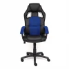 Геймерское кресло Driver, синий, черный, кожа искусственная, текстиль