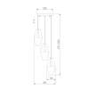 Подвесная люстра Eurosvet Prism 50236/3 янтарный