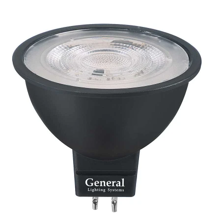Лампа General GLDEN-MR16-8-230-GU5.3-6500 Черная Dif 60