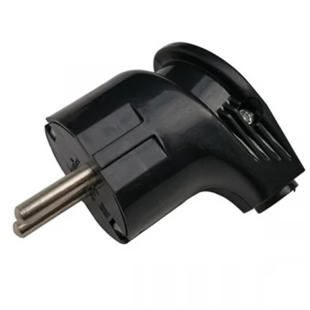 Вилка разборная General GRV-P-16-С-G-B-IP20, 16А, угловая, с/з, черная, IP20, 1/30/300