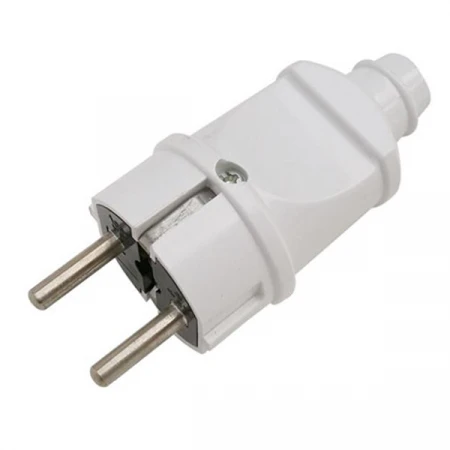 Вилка разборная General GRV-P-16-R-G-W-IP20, 16А, круглая, с/з, белая, IP20, 1/30/300