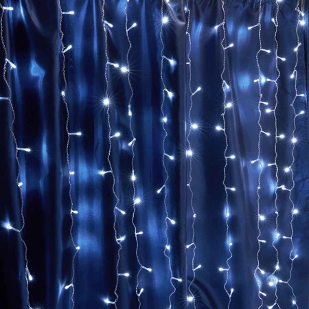 Светодиодная гирлянда Feron Занавес 230V 5000K холодный белый с мерцанием CL21 32342