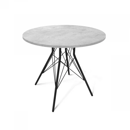 Кухонный стол Sheffilton SHT-TU2-1/90 ЛДСП черный муар/бетон Чикаго светло-серый 2544546002