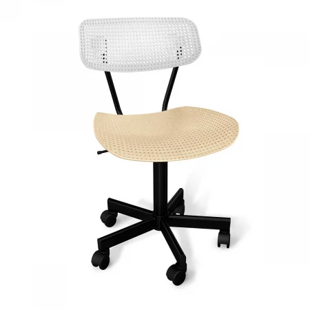 Детское кресло Sheffilton SHT-ST85/S121М белый/бежевый/черный муар 5789354406