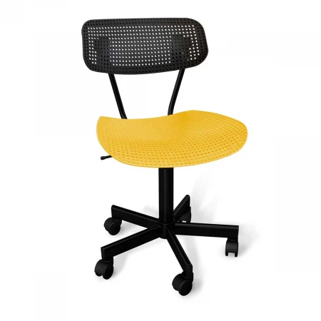 Детское кресло Sheffilton SHT-ST85/S121М черный/желтый/черный муар 5789354410