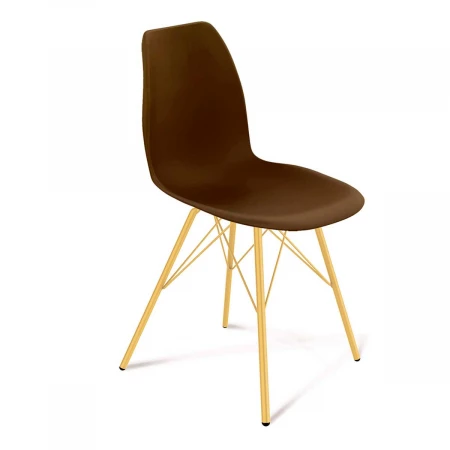 Кухонный стул Sheffilton SHT-ST29/S37 коричневый/золото 8994436207