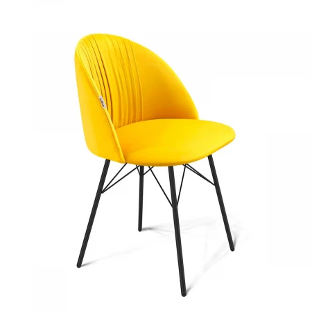 Стул Sheffilton SHT-ST35-1/S64 имперский жёлтый/чёрный муар 6823423401