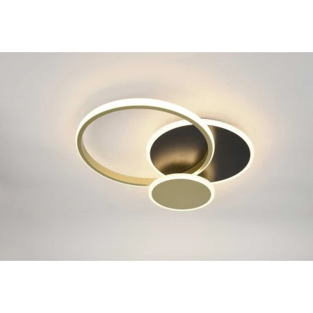 Светильник потолочный светодиодный ЭРА Модерн с ДУ City CLL-1-60-RC BK +GD Б0069756