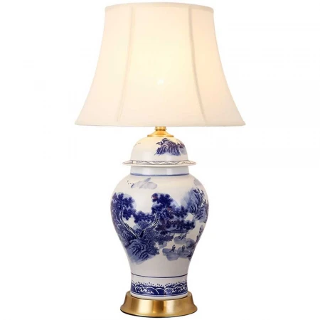 Настольная лампа Loft-Concept Blue & White Chinoiserie 43.1270-0