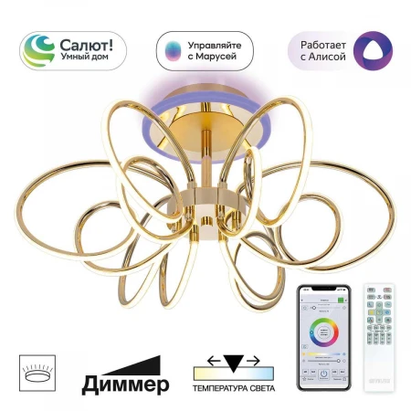 Потолочная светодиодная люстра Citilux Salma Smart CL224A162