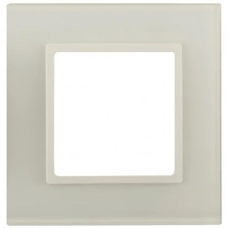 14-5101-02 ЭРА Рамка на 1 пост, стекло, Эра Elegance, сл.кость+сл.к