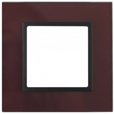 14-5101-25 ЭРА Рамка на 1 пост, стекло, Эра Elegance, бордо+антр