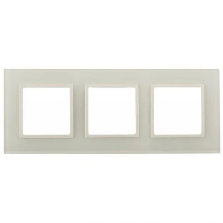 14-5103-02 ЭРА Рамка на 3 поста, стекло, Эра Elegance, сл.кость+сл.к
