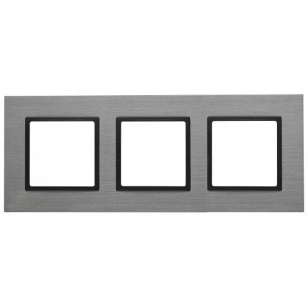 14-5203-42 ЭРА Рамка на 3 поста, металл, Эра Elegance, титан+антр