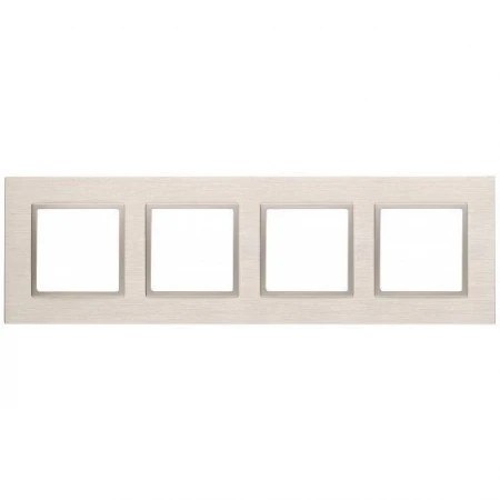 14-5204-04 ЭРА Рамка на 4 поста, металл, Эра Elegance, шампань+шамп