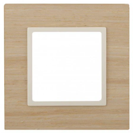 14-5301-11 ЭРА Рамка на 1 пост, дерево, Эра Elegance, клён+сл.кость