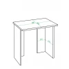 Стол офисный Домино Lite СКЛ-Прям80Р