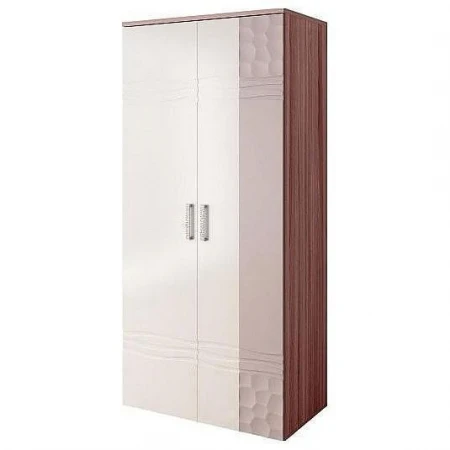 Шкаф платяной Мокко 33.07 ясень шимо темный/капучино глянец/магнолия глянец