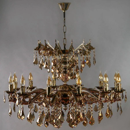 Люстра AMBIENTE by BRIZZI 2128/12+12 PB Honey Leaf LEON