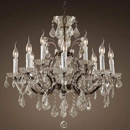Люстра BLS 30258 19th c. Rococo iron and clear crystal