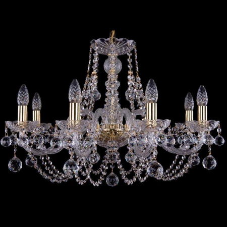 Хрустальная люстра Bohemia Ivele Crystal 1406/8/240/G/Balls