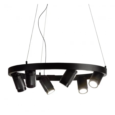 Подвесная светодиодная люстра Ideal Lux Zoom SP Nero