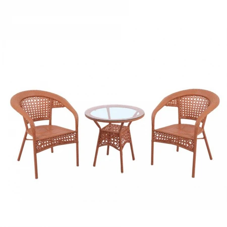  Комплект Кофейный Стол Круг + 2 Кресла KL01157K,06